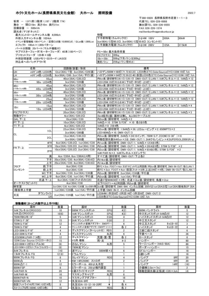 照明設備資料